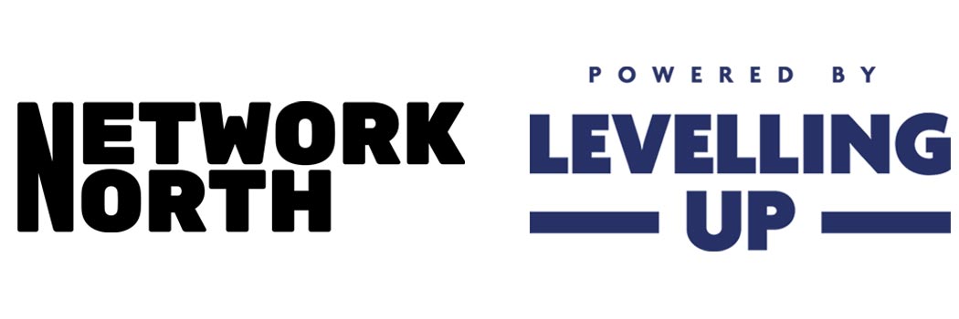 Network North logo and powered by Levelling up logo
